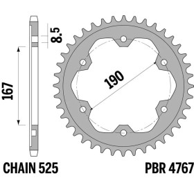 Couronne PBR acier standard 4767 - 525