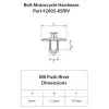 Rivets plastique M8 xL BOLT 10 pièces