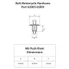 Rivets plastique M6 BOLT 10 pièces