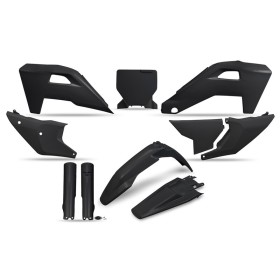Kit plastiques complet avec protections de fourche UFO - noir