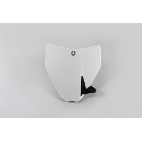 Plaque numéro frontale UFO blanc Husqvarna TC85