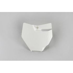 Plaque numéro frontale UFO blanc KTM SX85