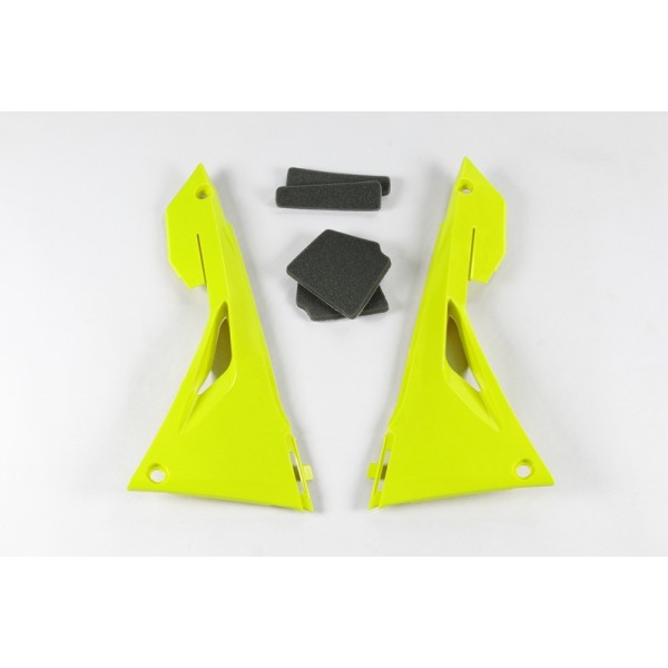 Caches boîte à air UFO jaune fluo Honda CRF450R/RX