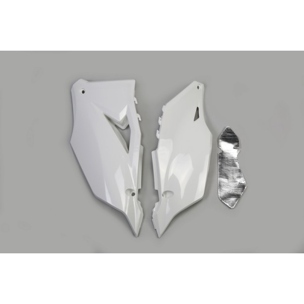 Plaques latérales UFO blanc Kawasaki KX450