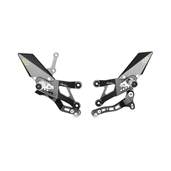 Commandes reculées réglables/repliables LIGHTECH sélection inversée noir Yamaha R3