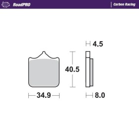 BRAKE PAD CARBON RACING