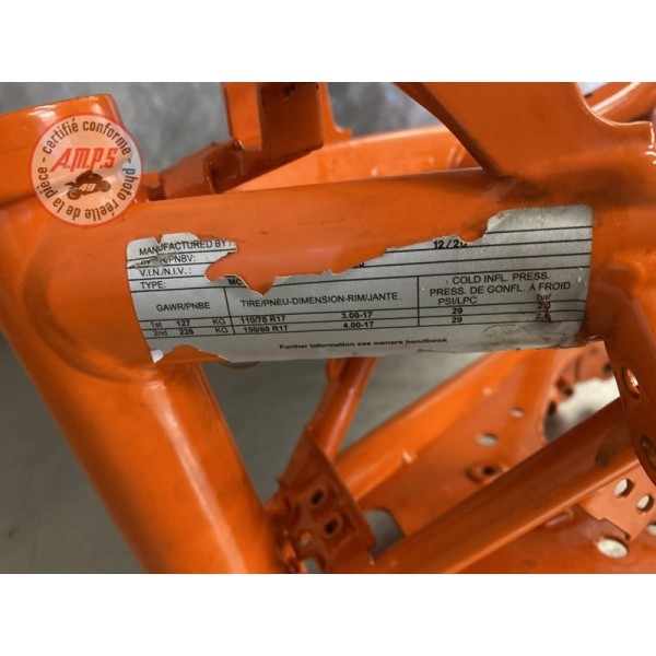 Cadre avec carte grise Ktm 125 Duke 2017 à 2022
