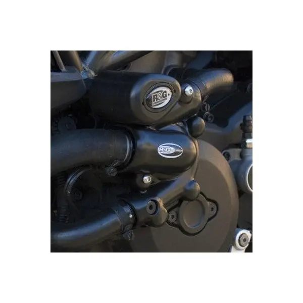 Couvre-carter gauche (pompe à eau) R&G RACING noir Ducati