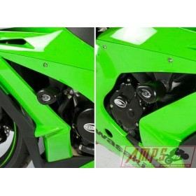 Kit tampons de protection R&G RACING Aero noir Kawasaki ZX-R10