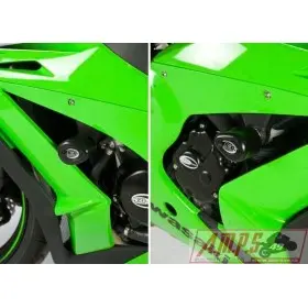 Kit tampons de protection R&G RACING Aero noir Kawasaki ZX-R10
