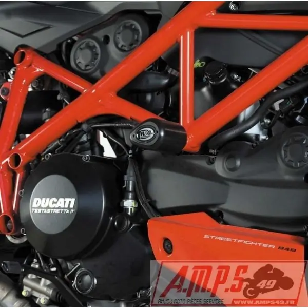 Tampons de protection R&G RACING Aero noir Ducati Streetfighter 848