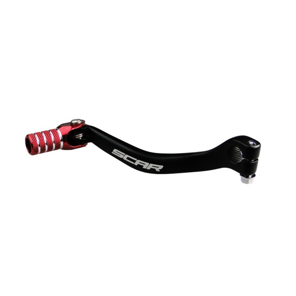 Selecteur de vitesse SCAR noir mat/embout rouge Honda CRF250R