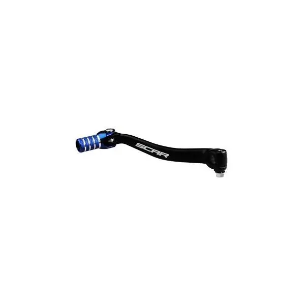 Sélecteur de vitesse SCAR noir mat/embout bleu Kawasaki KX85