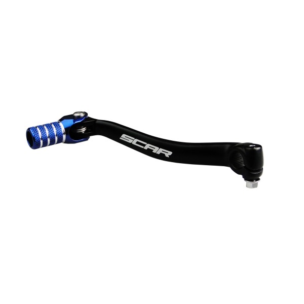 Selecteur de vitesse SCAR noir mat/embout bleu Yamaha YZ85 