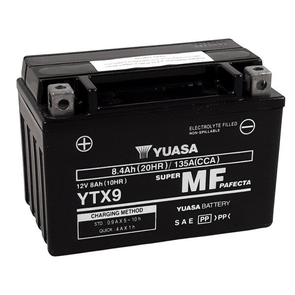 Batterie YUASA W/C sans entretien activée usine - YTX9 FA
