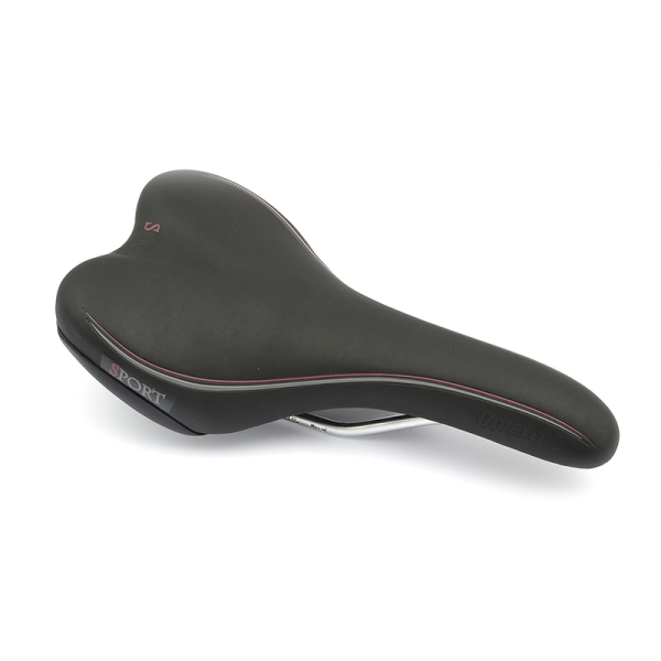 Selle VELO Sport rails acier unisexe noir