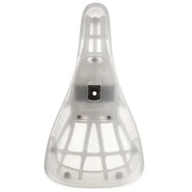 Selle de vélo BMX&nbsp;/ Freestyle VELO pour montage pivotant de la tige de selle. Nylon, clair