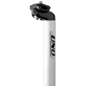 Tige de selle vélo UNO TS 555 - 400 mm D28.6 blanc