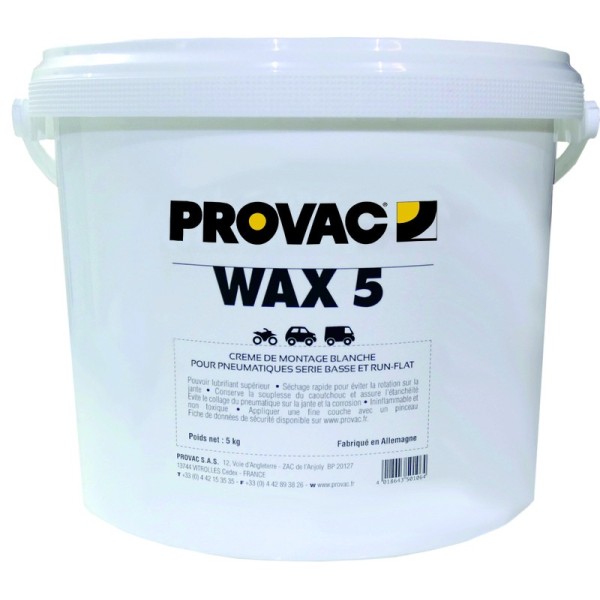 Crème de montage pneus PROVAC blanche - 1x5kg