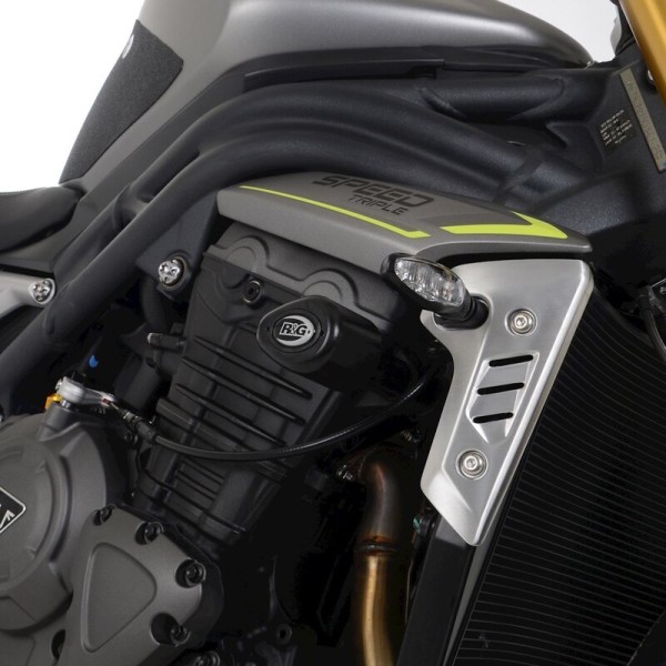 Tampons de protection R&G RACING Aero - noir Triumph Speed Triple 1200 RS
