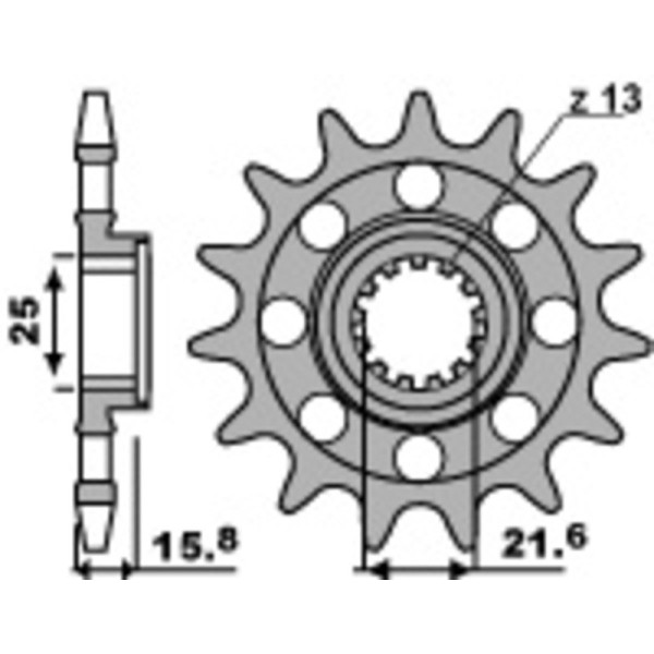 Pignon PBR acier standard 2093M - 520