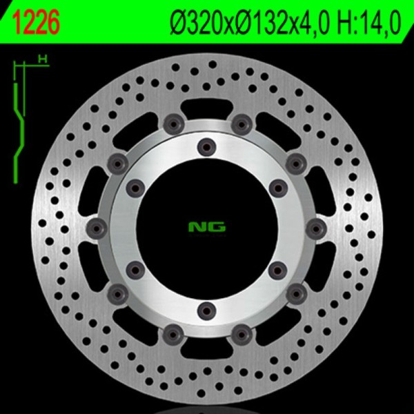 Disque de frein NG BRAKES flottant - 1226