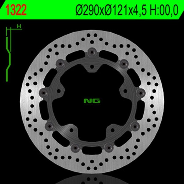 Disque de frein NG BRAKES flottant - 1322