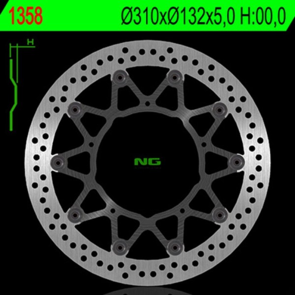 Disque de frein NG BRAKES flottant - 1358