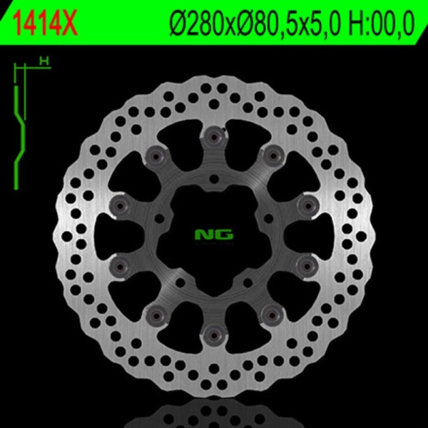 Disque de frein NG BRAKES pétale flottant - 1414X