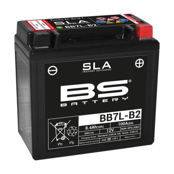 Batterie BS BATTERY SLA sans entretien activé usine - BB7L-B2