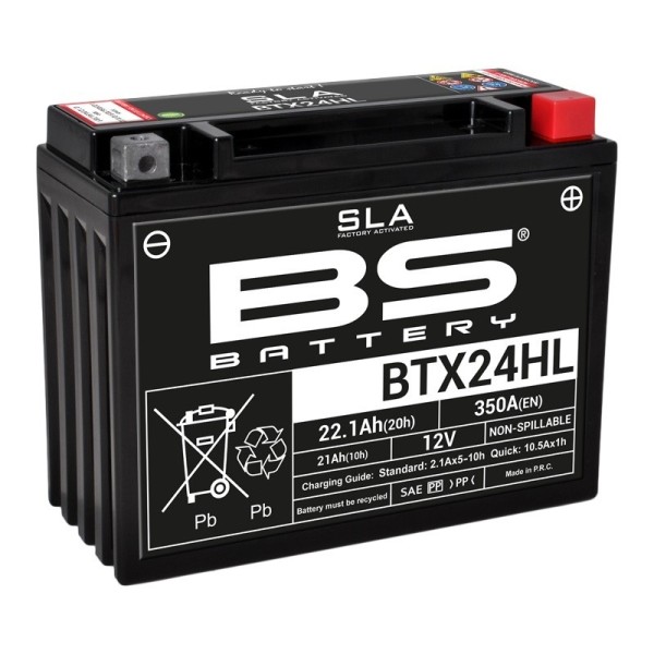 Batterie BS BATTERY SLA sans entretien activé usine - BTX24HL/B50-N18L-A/A2/A3