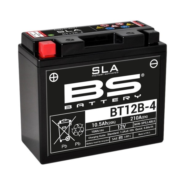 Batterie BS BATTERY SLA sans entretien activé usine - BT12B-4