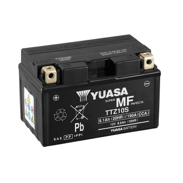 Batterie YUASA sans entretien avec pack acide - TTZ10S