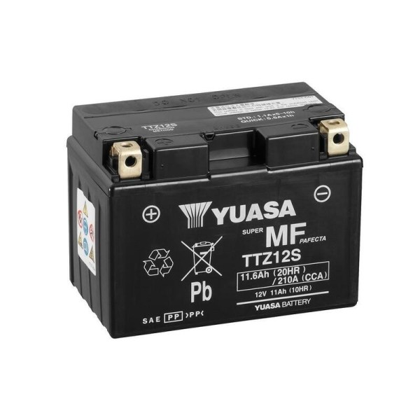 Batterie YUASA sans entretien avec pack acide - TTZ12S