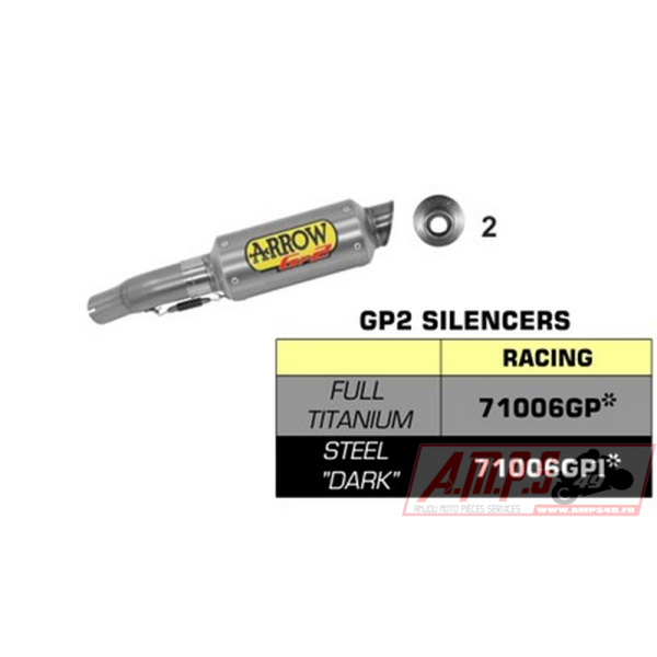 SILENCIEUX TITANE + RACCORDS ACIER INOX GP2 SUZUKI GSX-R 600/750'11-12 