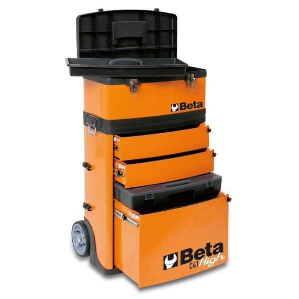 Chariot porte-outils à deux modules superposables BETA RAL2011 orange