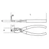 Pince pour circlips intérieurs à becs coudés à 90° BETA taille 170