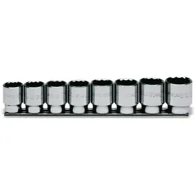 Coffret 8 douilles BETA 1/2'' 12 pans sur support