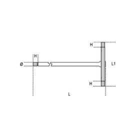 Clé mâle 6 pans en T BETA - 2,5mm