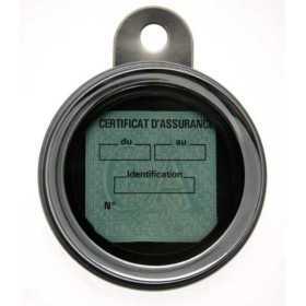 Porte vignette d'assurance BIHR Ø88mm acier chromé