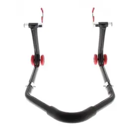 Béquille arrière BIHR démontable universelle noir avec supports en ''V''