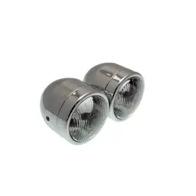 Double optique BIHR universel Ø90mm chromé