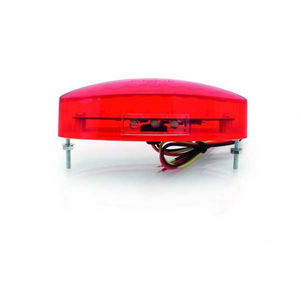 Feu arrière BIHR LED petit modèle rouge avec éclairage de plaque universel