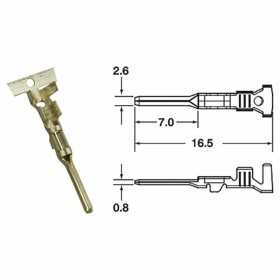 Cosse mâle générique BIHR Ø0,85mm²/1,25mm²