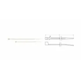 Colliers nylon BIHR 3,6x203mm blanc 100 pièces