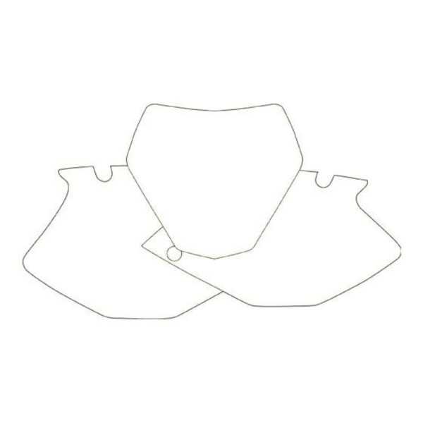 Fonds de plaque BLACKBIRD blanc Yamaha YZF250