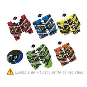 Kit déco de cache radiateur BLACKBIRD Dream Graphic 3 rouge Honda CRF250R