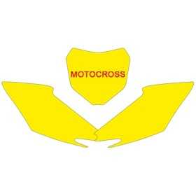 Fonds de plaque BLACKBIRD jaune Honda CRF250R/450R
