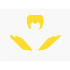 Fonds de plaque BLACKBIRD jaune Fantic XX