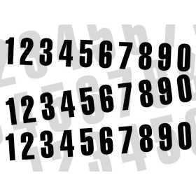 Numéro de course 4 BLACKBIRD 13x7cm noir